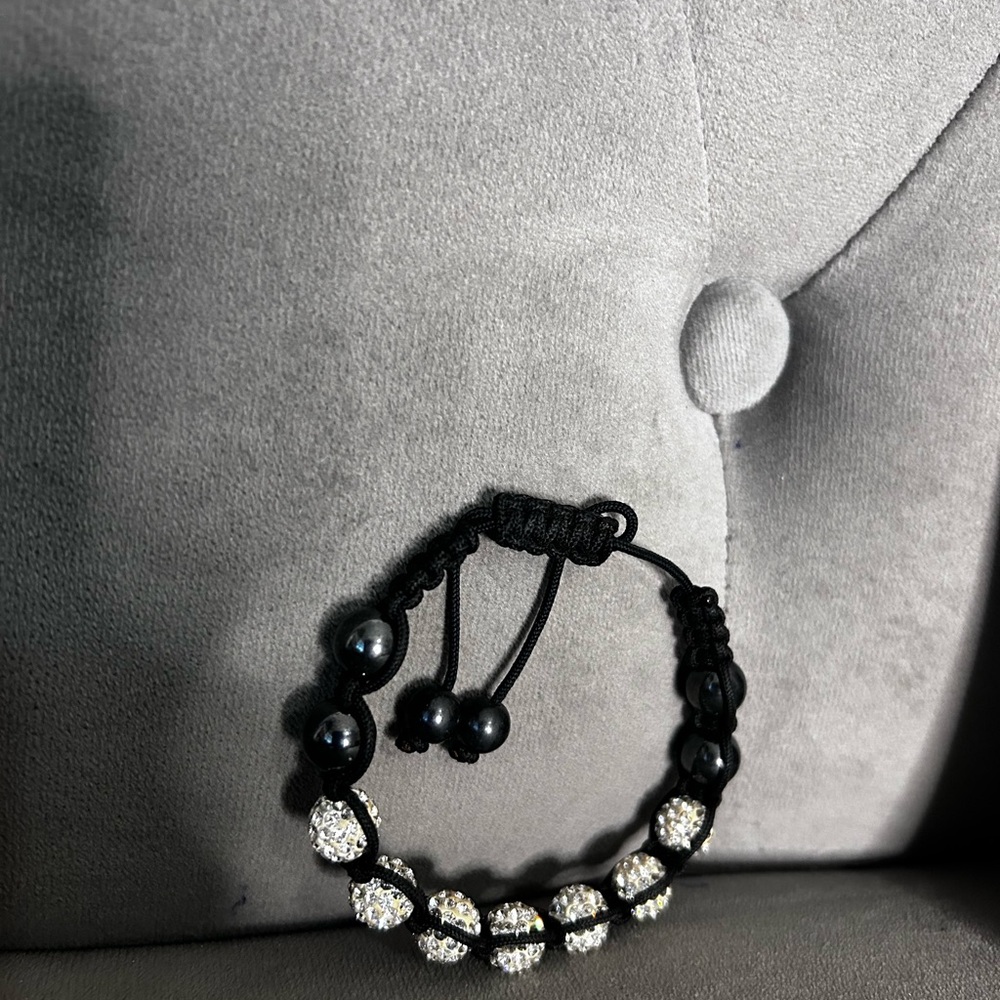 FREE Black and Silver Beaded Bracelet